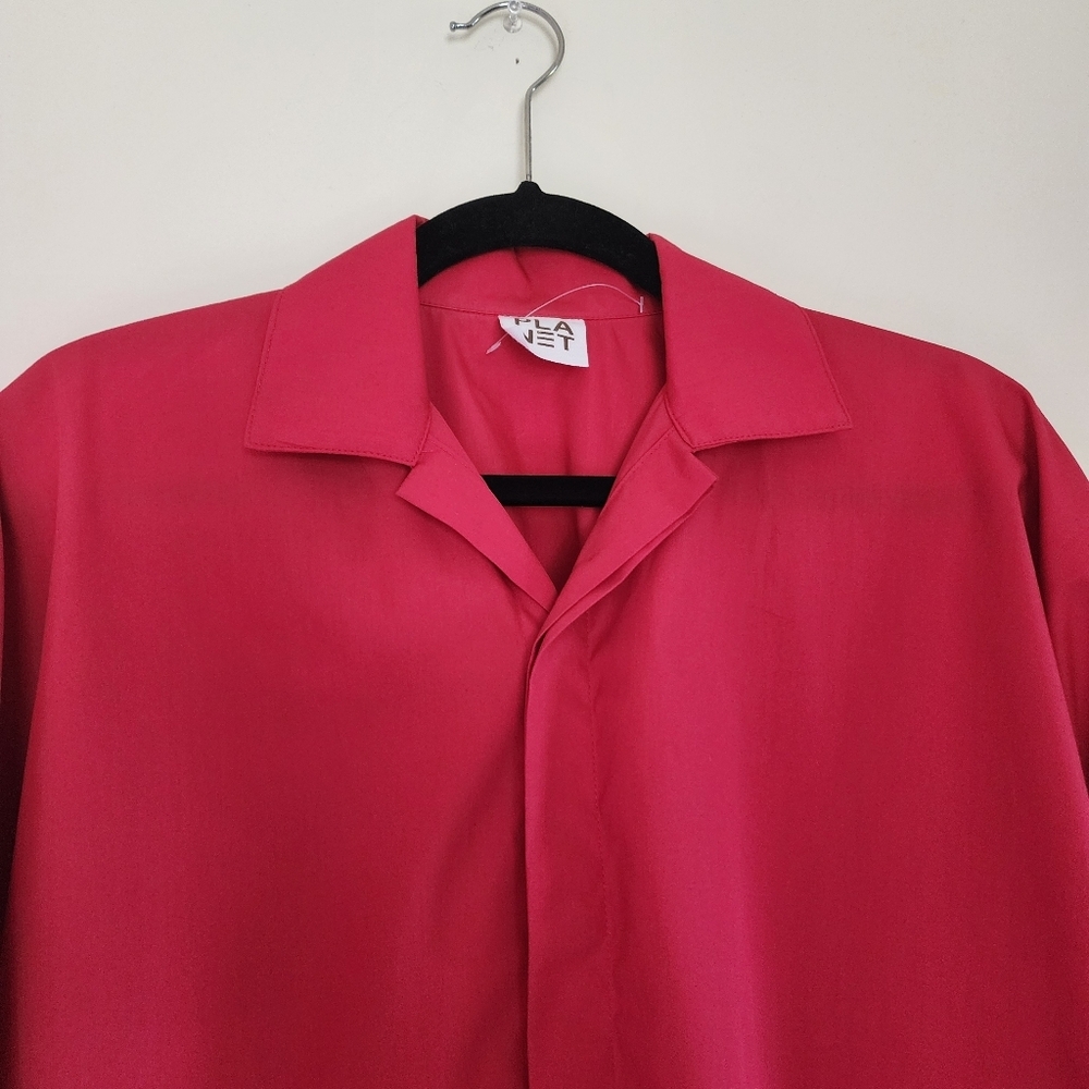 PLANET Signature Lagenlook Cotton Shirt Botton Down Oversized Fit Size One Size - Picture 3 of 12
